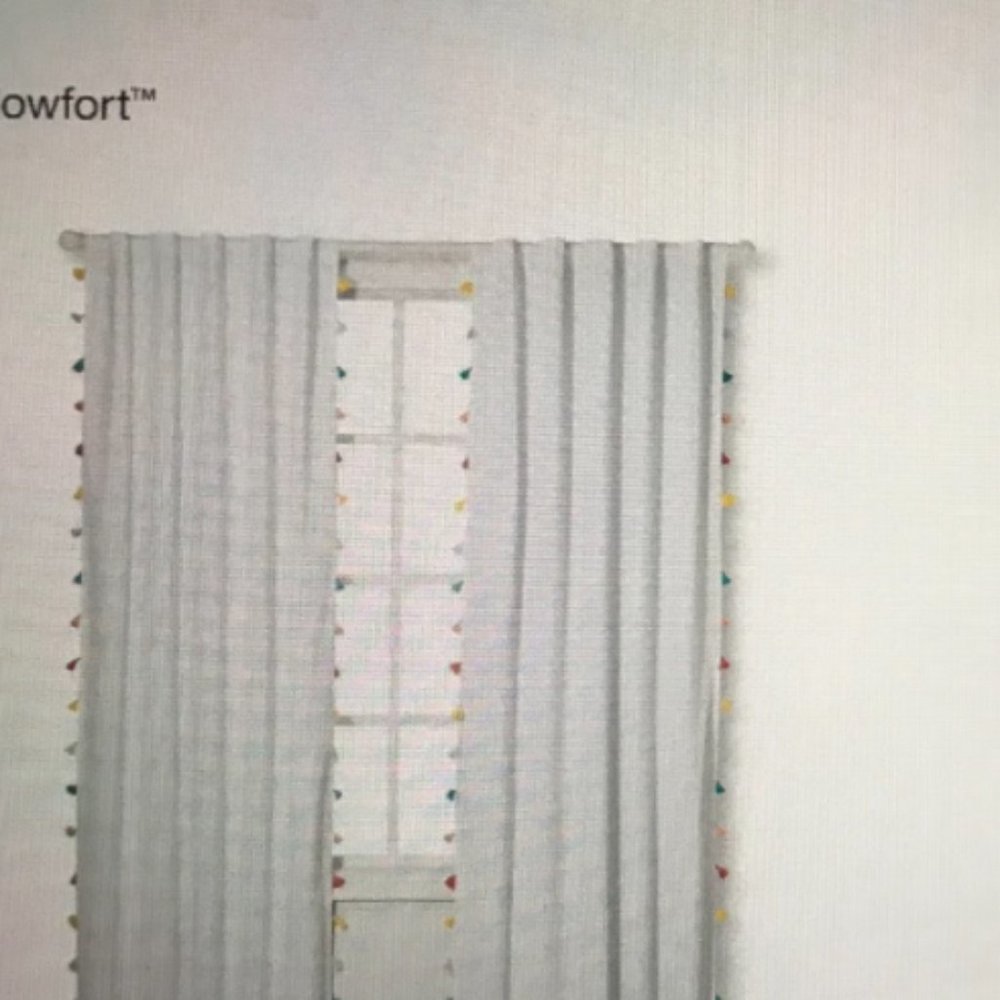 Tassel blackout window curtains